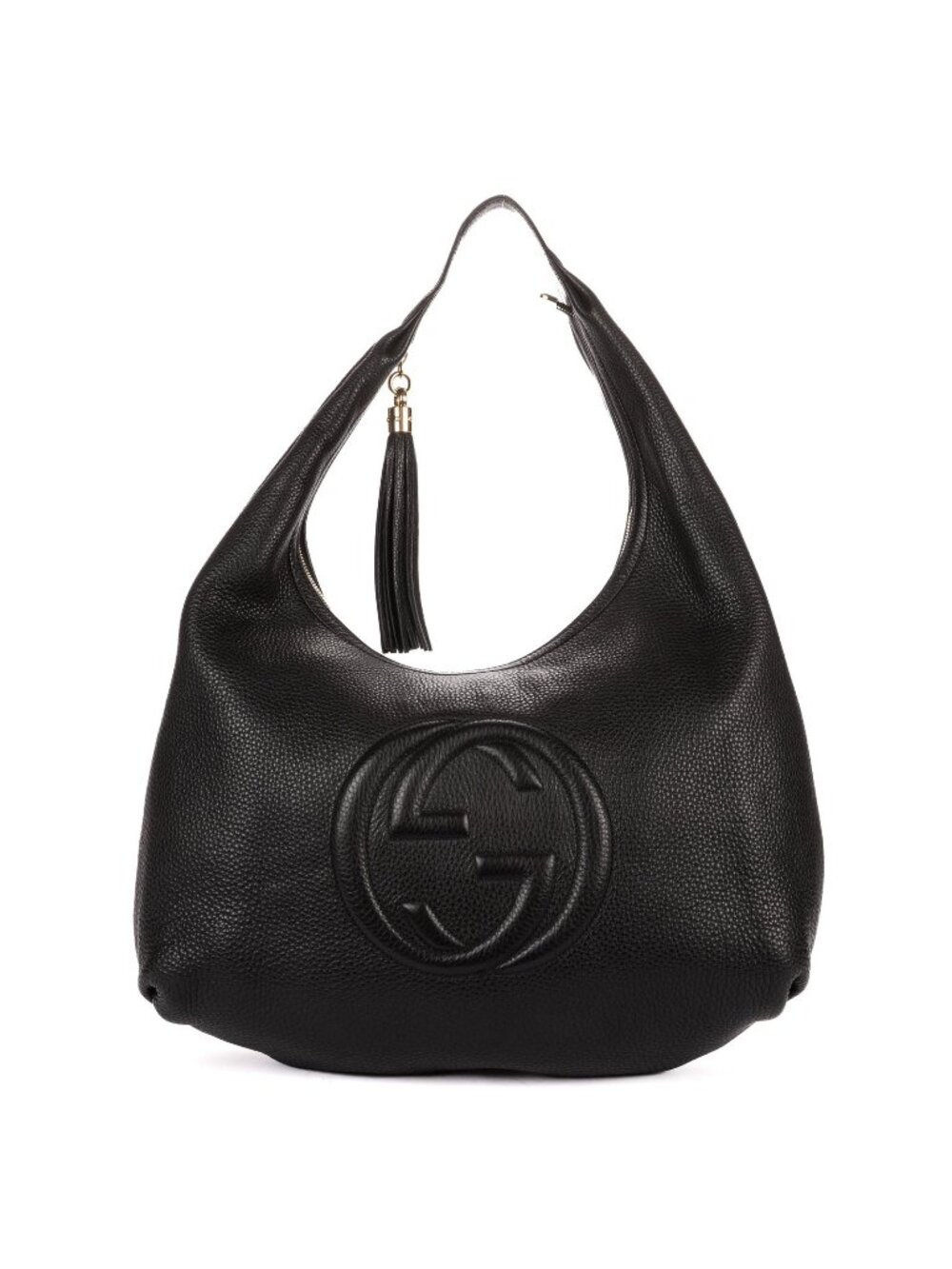 Gucci Soho Hobo Black Grain Calf Leather